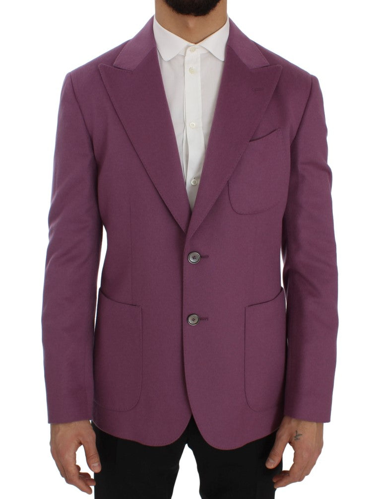 Dolce &amp; Gabbana Eleganter Blazer aus einer Kaschmir-Seidenmischung in Lila
