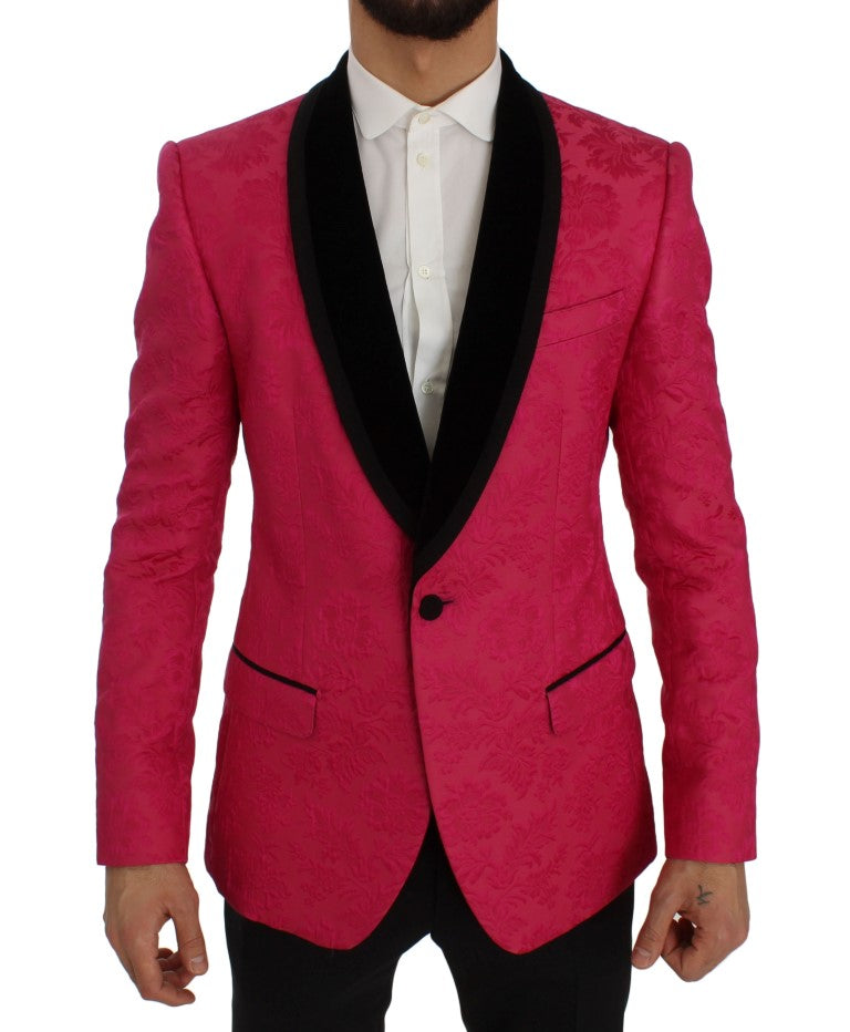 Dolce &amp; Gabbana Einreihiger Blazer aus geblümtem Brokat