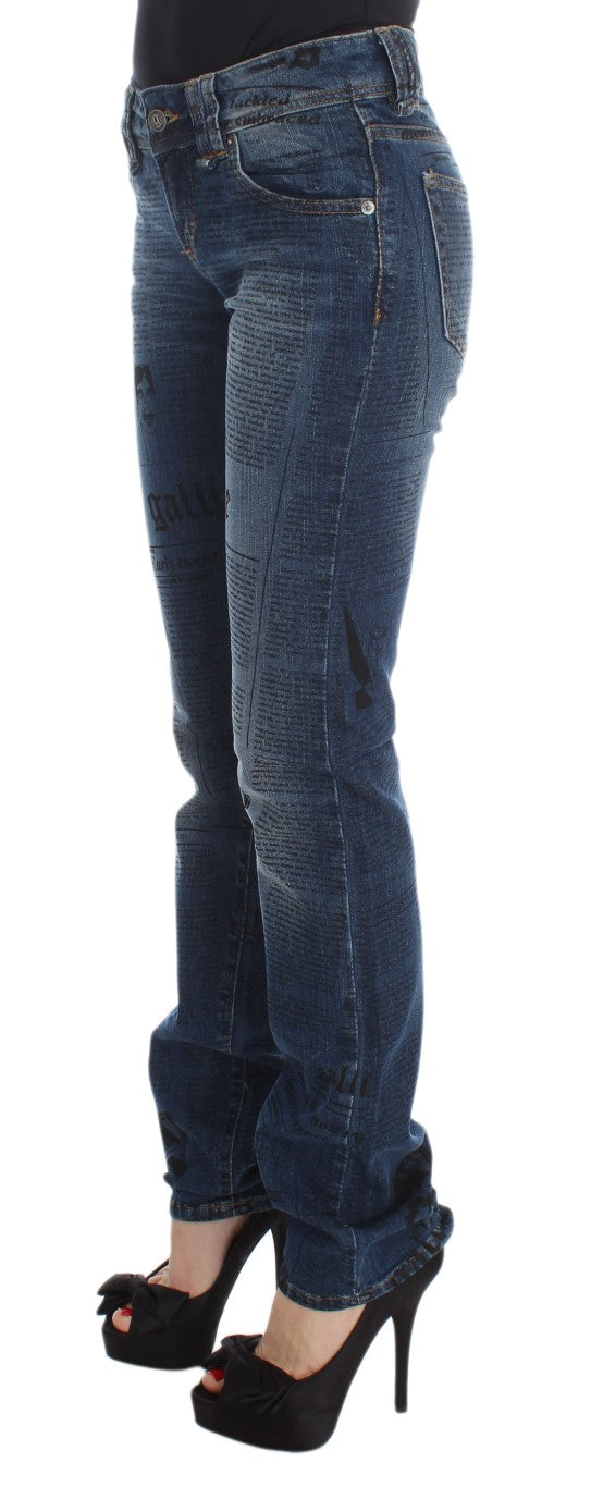 John Galliano Elegante Slim Bootcut-Jeans aus Denim