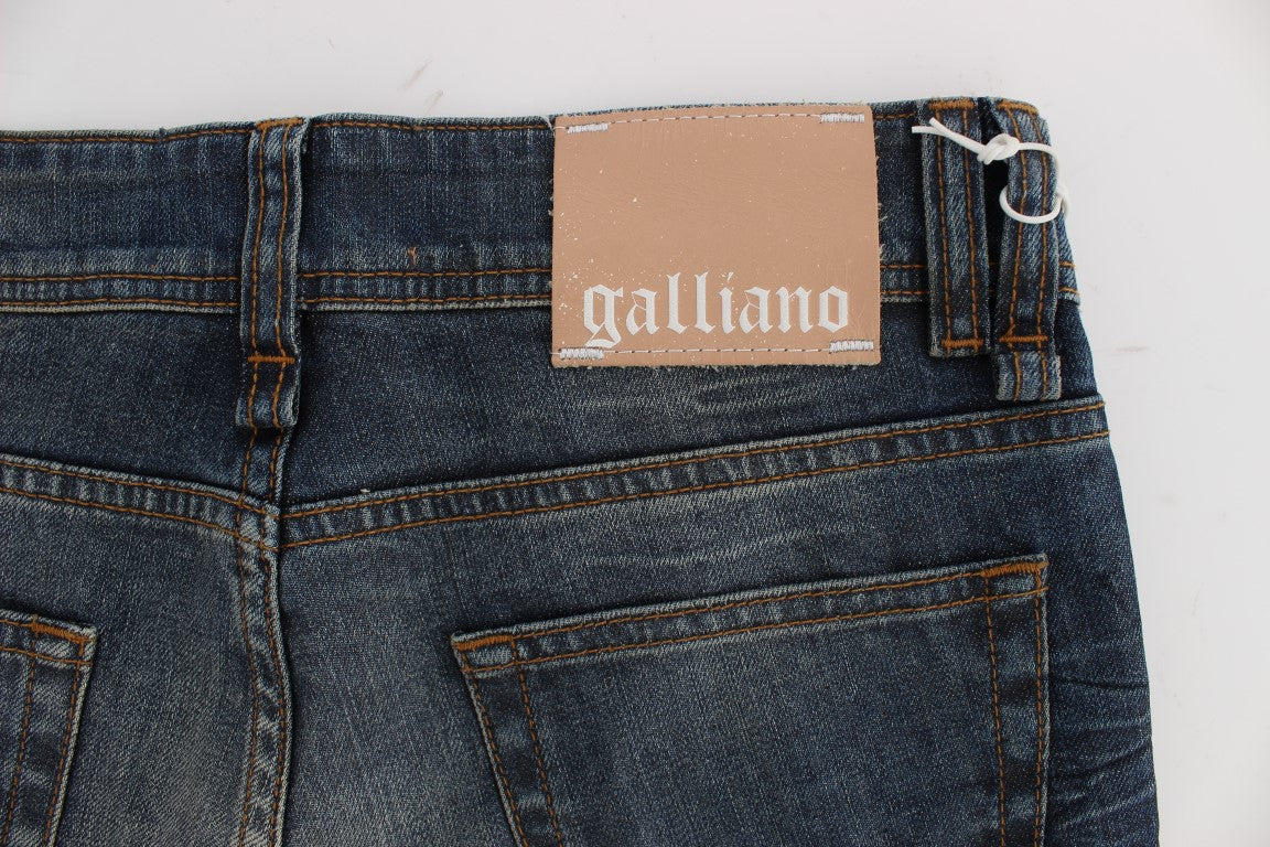 Schicke Slim Fit-Jeans von John Galliano in Blau