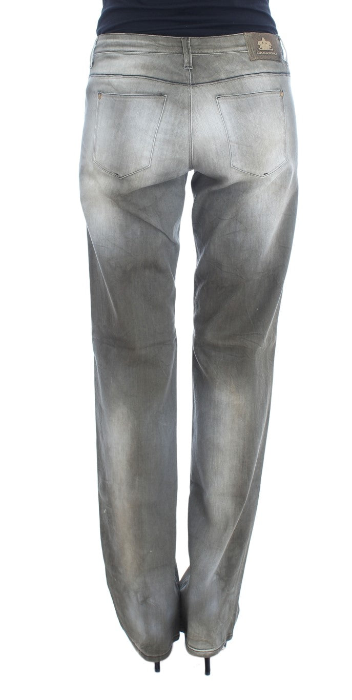 Ermanno Scervino Schicke Boyfriendjeans in grauer Waschung