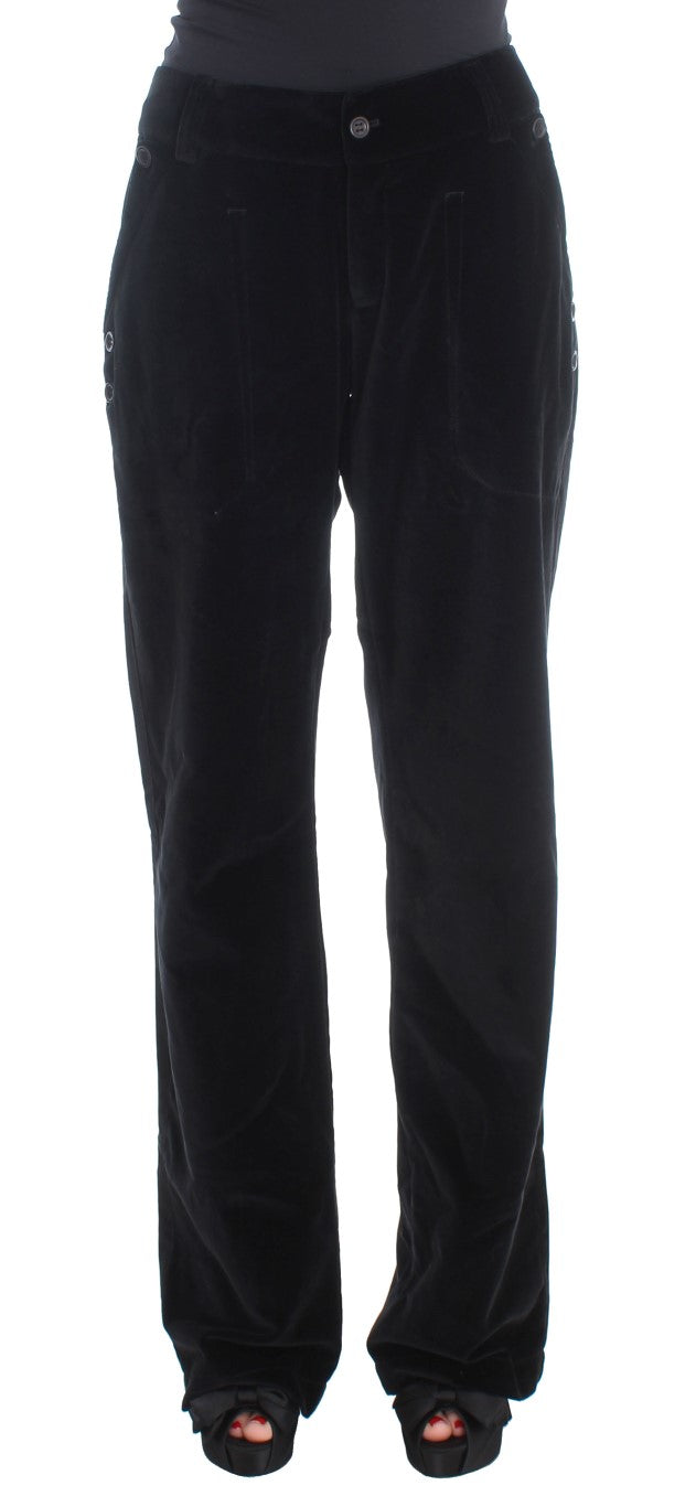 Ermanno Scervino Schicke schwarze Straight Fit Baumwolljeans