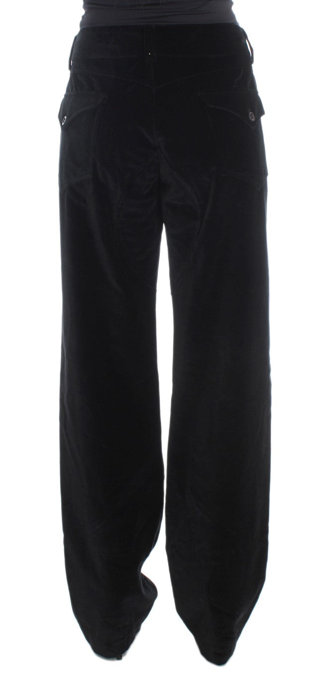 Ermanno Scervino Schicke schwarze Straight Fit Baumwolljeans