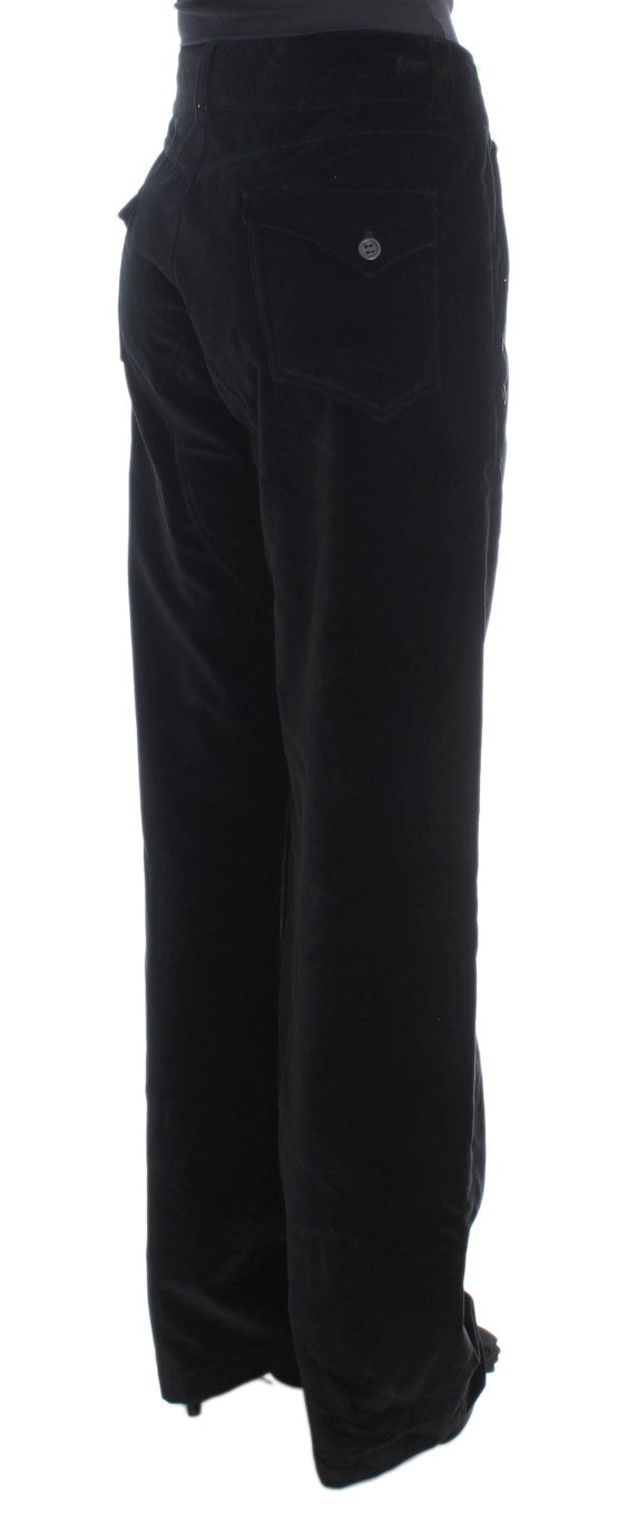 Ermanno Scervino Schicke schwarze Straight Fit Baumwolljeans