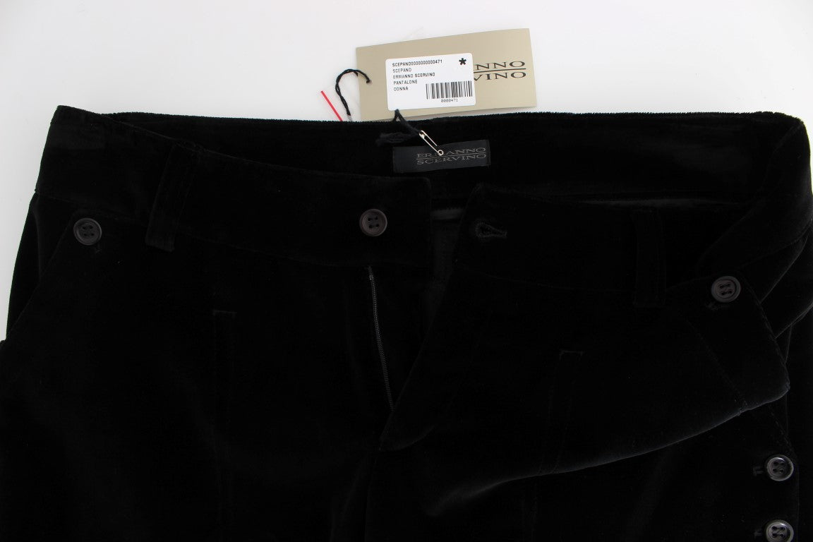 Ermanno Scervino Schicke schwarze Straight Fit Baumwolljeans