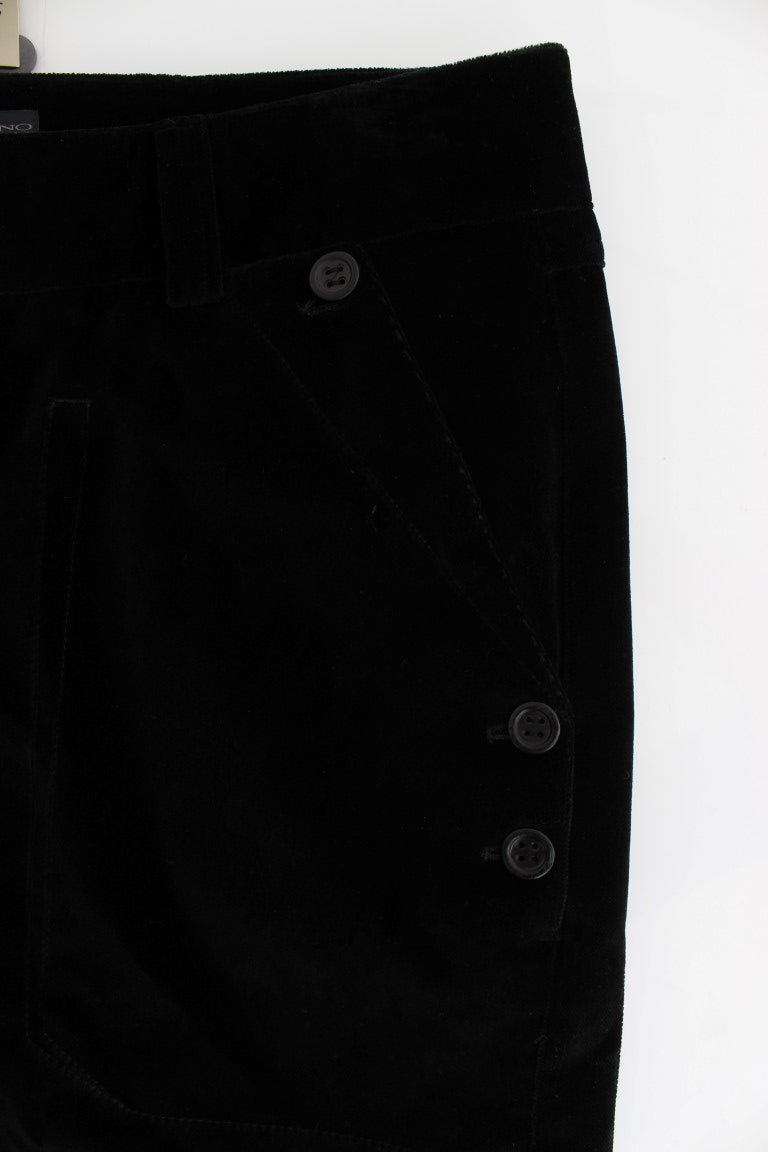 Ermanno Scervino Schicke schwarze Straight Fit Baumwolljeans