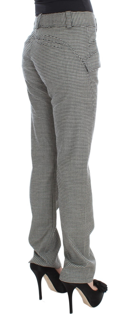 Ermanno Scervino Schicke karierte Hose in Schwarz und Weiß im Regular Fit