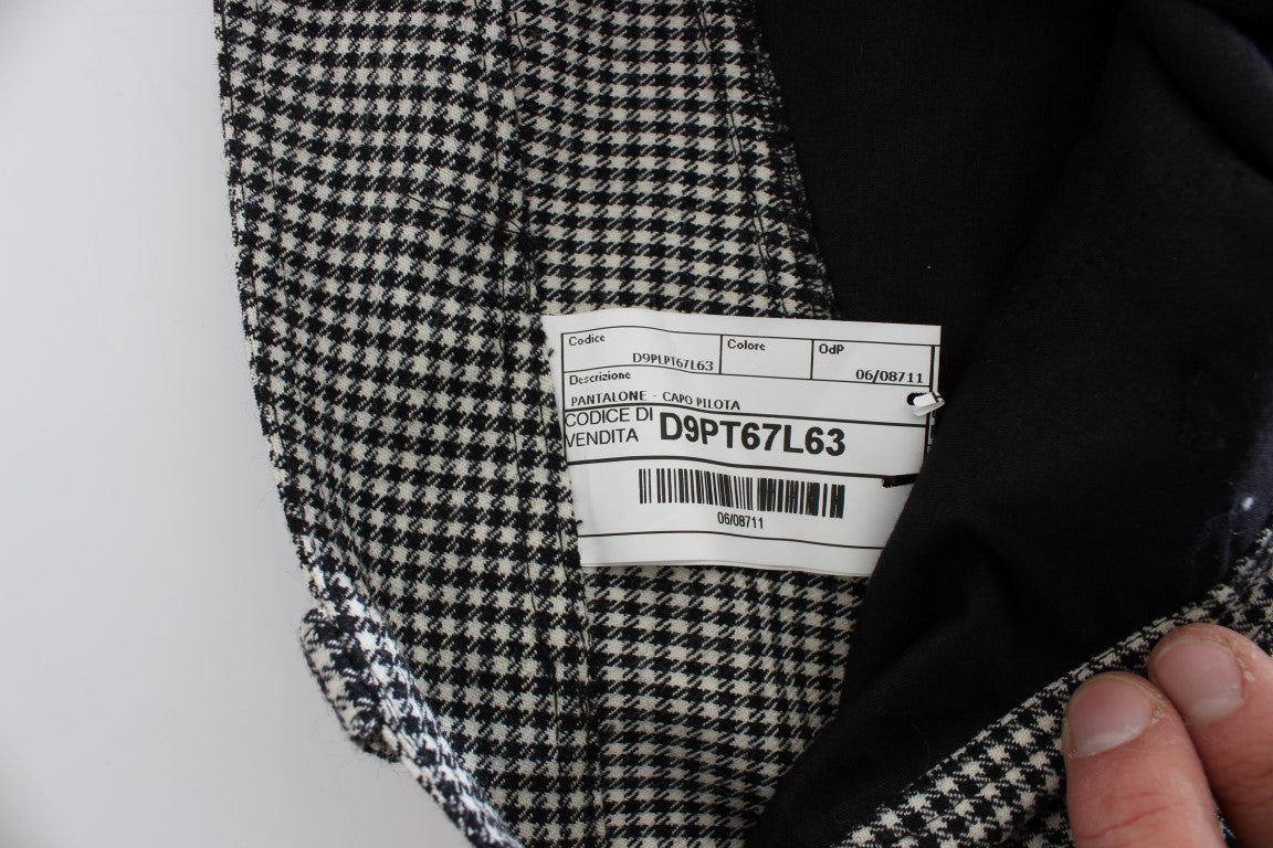 Ermanno Scervino Schicke karierte Hose in Schwarz und Weiß im Regular Fit