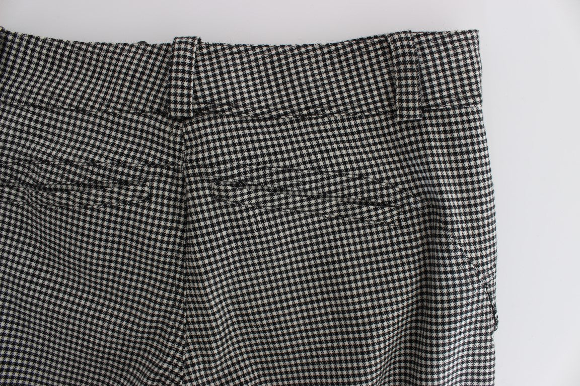 Ermanno Scervino Schicke karierte Hose in Schwarz und Weiß im Regular Fit