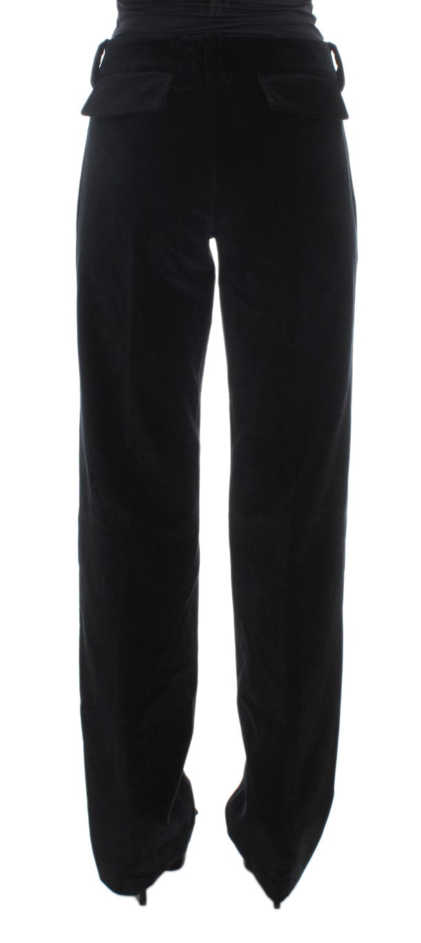 Ermanno Scervino Elegante schwarze Straight-Fit-Jeans