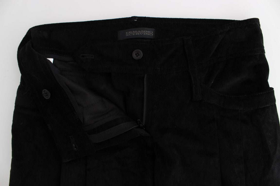 Ermanno Scervino Schicke schwarze Baumwolljeans mit weitem Bein