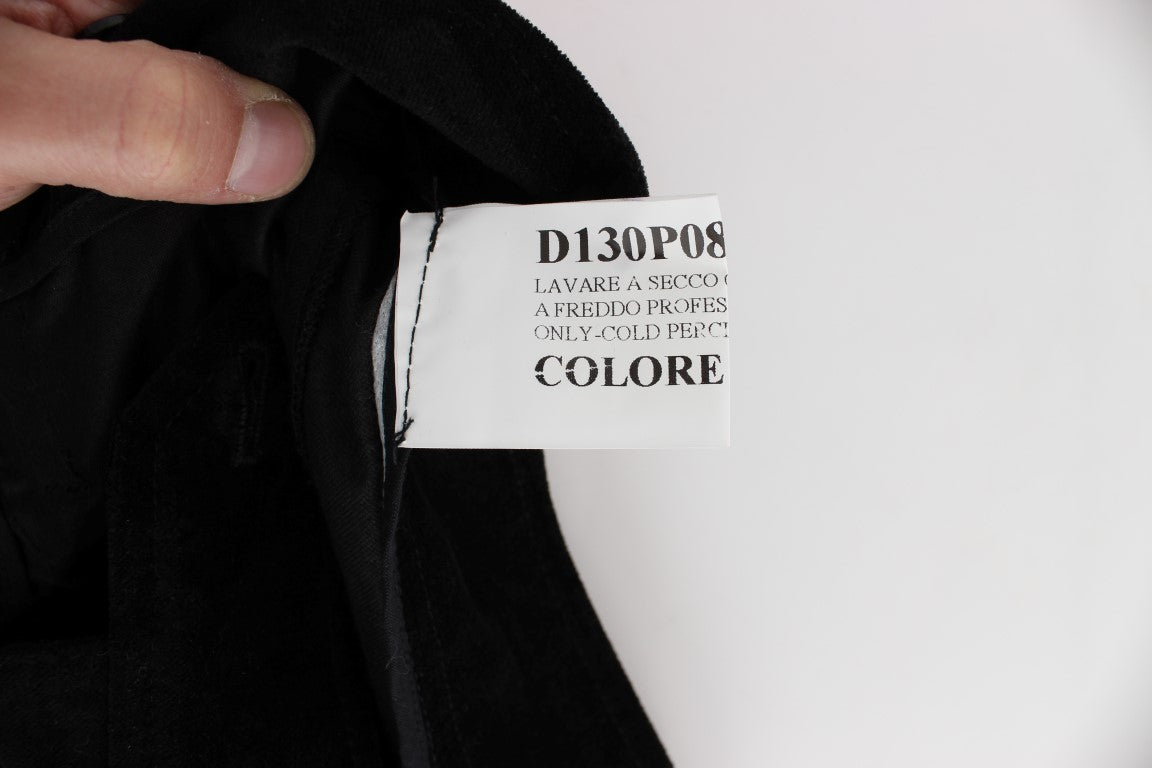Ermanno Scervino Schicke schwarze Baumwolljeans mit weitem Bein