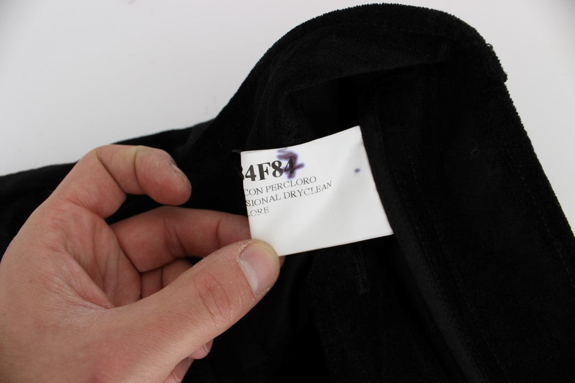 Ermanno Scervino Schicke schwarze Baumwolljeans mit weitem Bein
