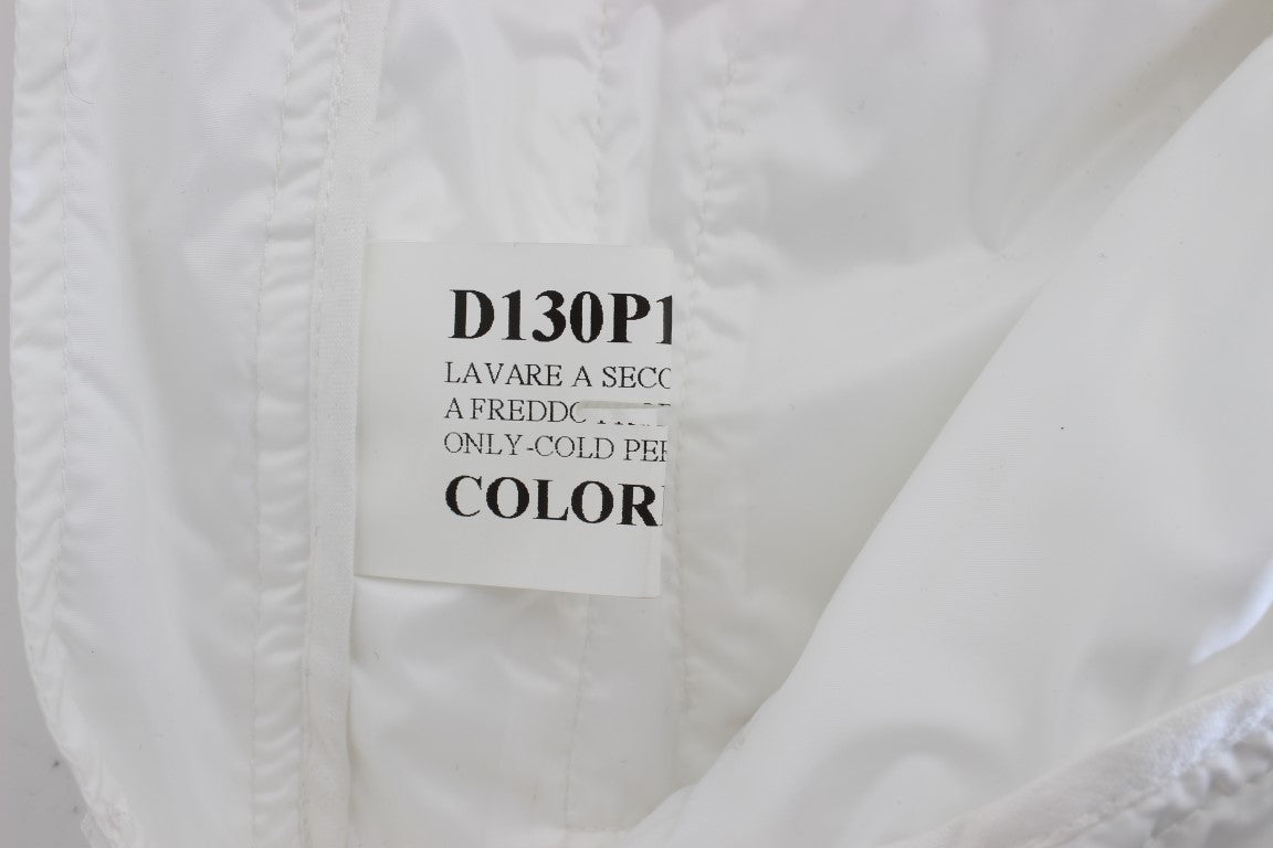 Ermanno Scervino Schicke weiße Nylon-Cargohose vom italienischen Designer
