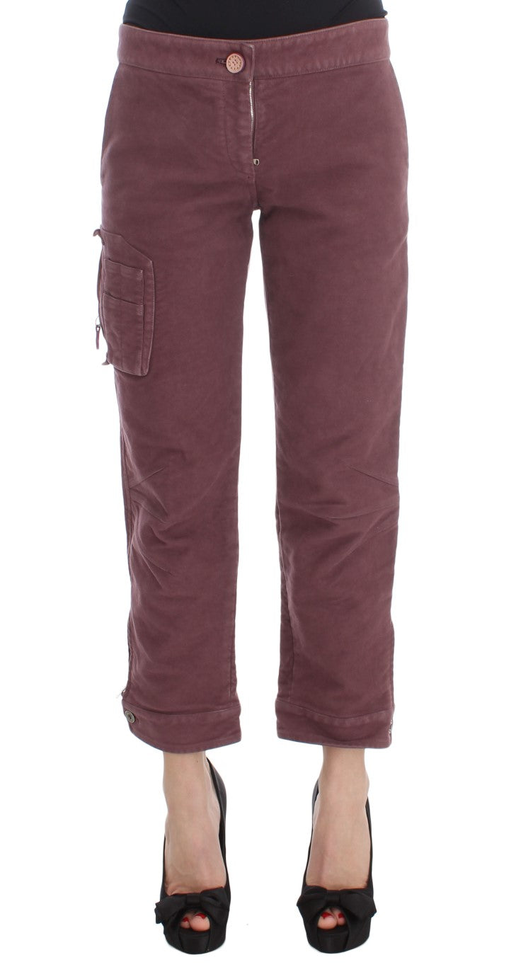 Ermanno Scervino Schicke, kurze Capri-Cargohose in Bordeaux