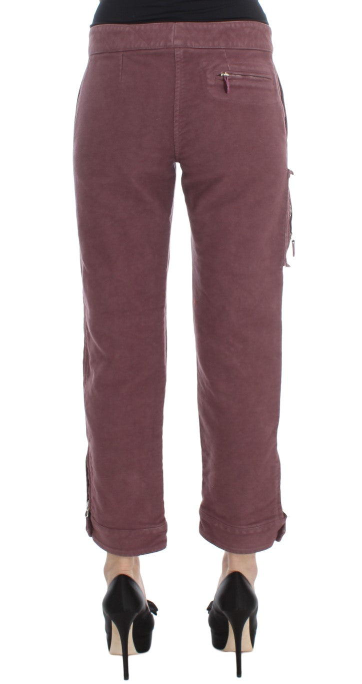 Ermanno Scervino Schicke, kurze Capri-Cargohose in Bordeaux