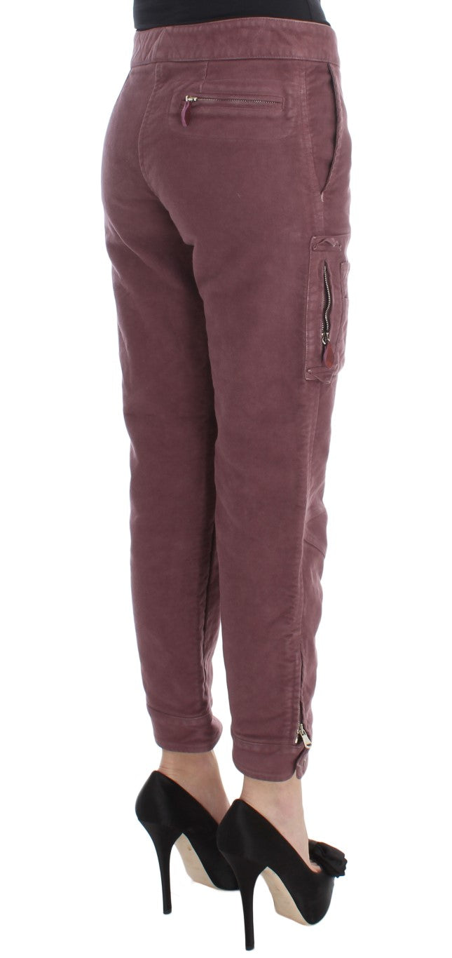 Ermanno Scervino Schicke, kurze Capri-Cargohose in Bordeaux