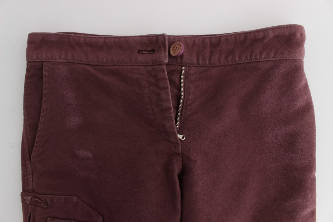 Ermanno Scervino Schicke, kurze Capri-Cargohose in Bordeaux