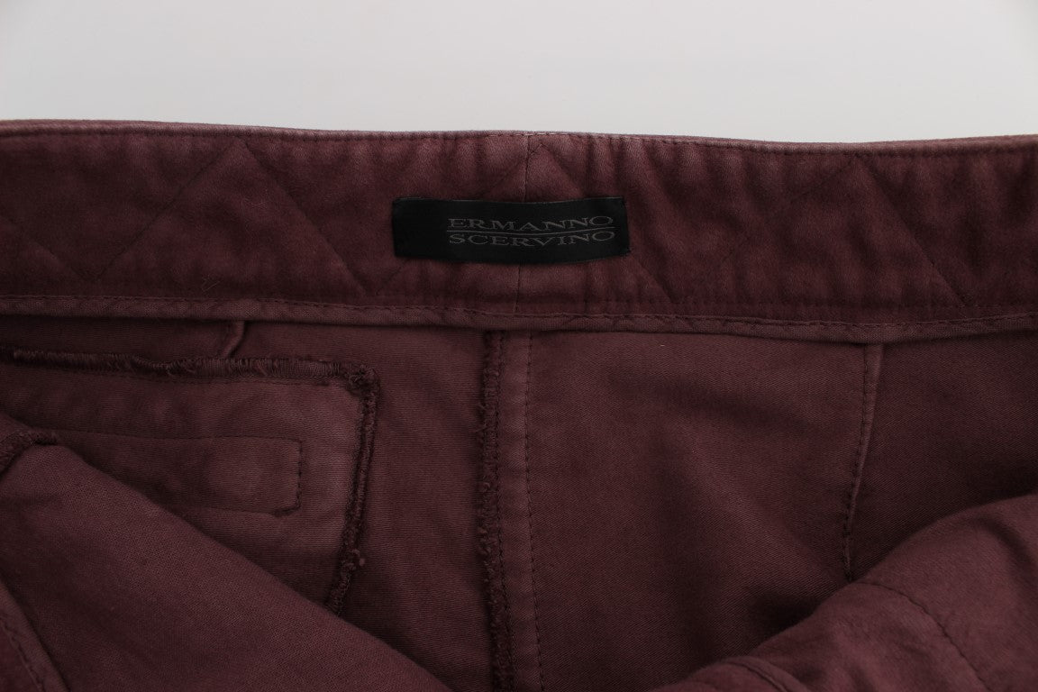 Ermanno Scervino Schicke, kurze Capri-Cargohose in Bordeaux