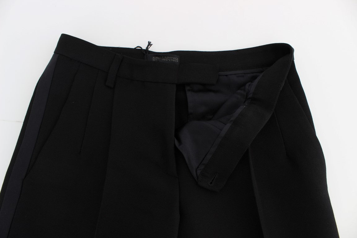Ermanno Scervino – Schicke schwarze Jeans aus Seidenmischung mit weitem Bein