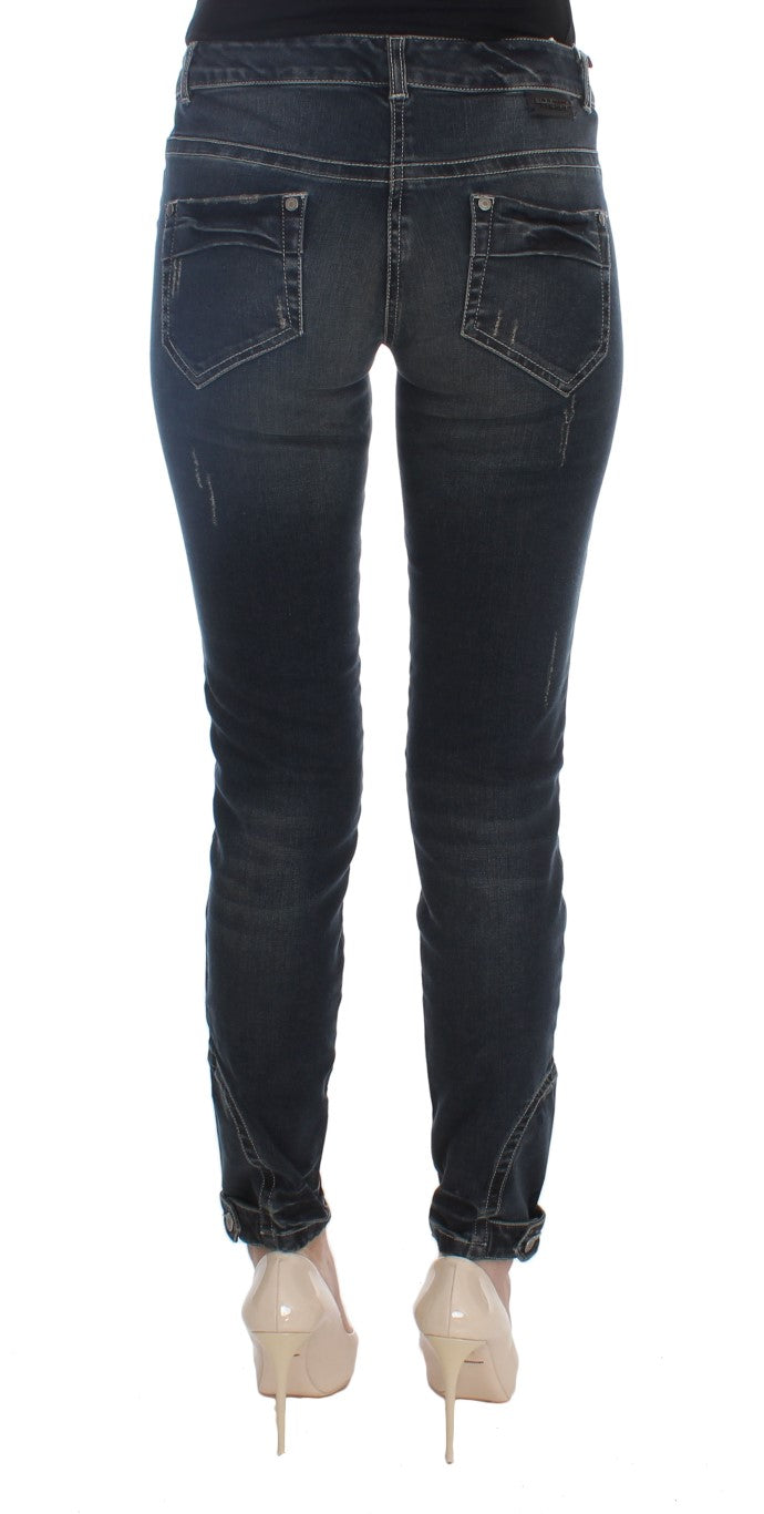 Ermanno Scervino Schicke blaue italienische Slim-Fit-Jeans