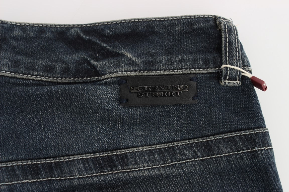 Ermanno Scervino Schicke blaue italienische Slim-Fit-Jeans