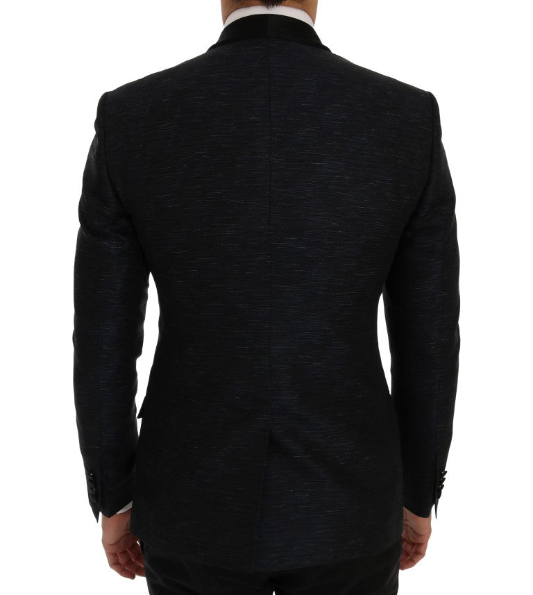 Dolce &amp; Gabbana – Elegantes Slim-Fit-Anzug-Ensemble in Blau und Schwarz