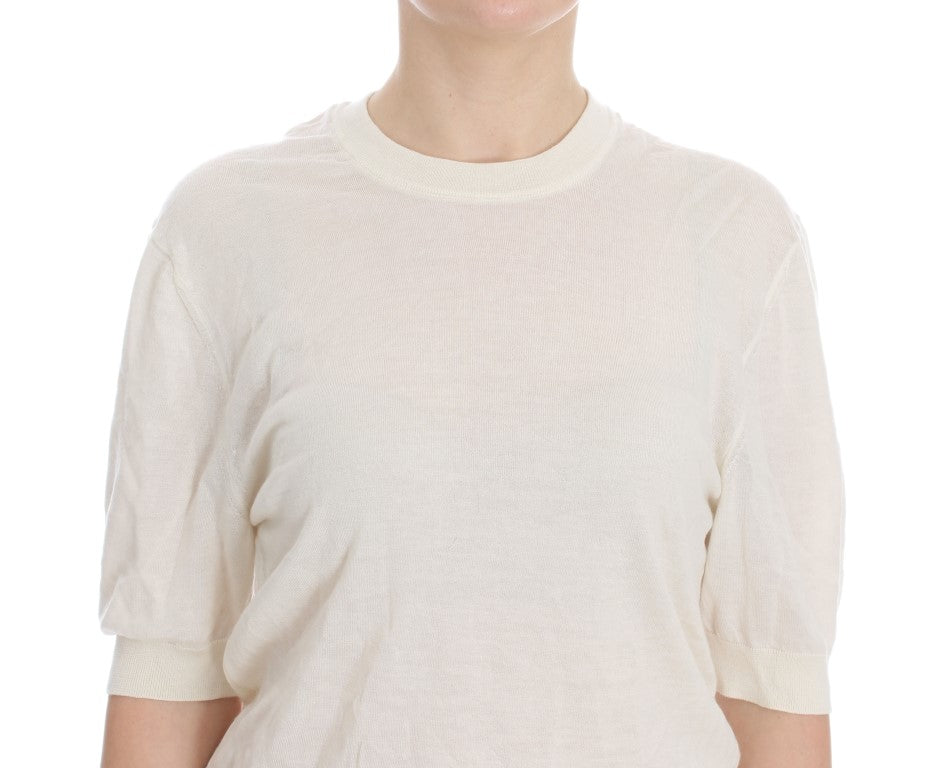 Dolce &amp; Gabbana Eleganter weißer Kaschmirpullover