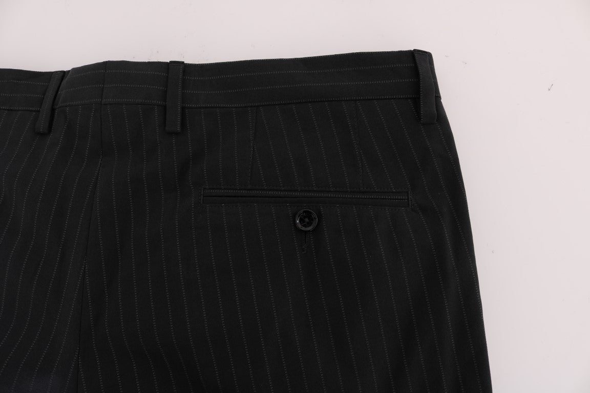 Pantaloni eleganți Dolce &amp; Gabbana cu dungi, croială dreaptă