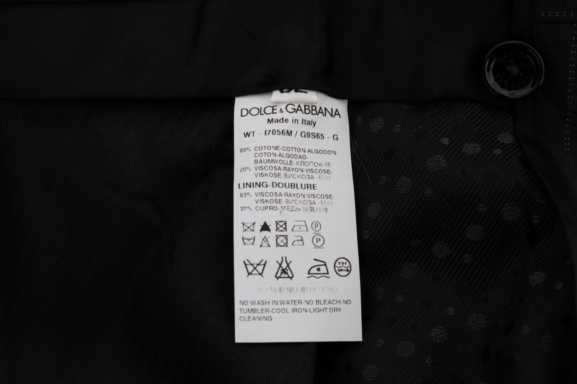 Pantaloni eleganți Dolce &amp; Gabbana cu dungi, croială dreaptă