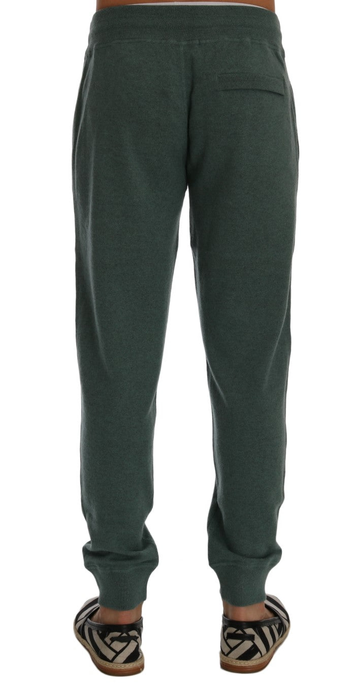 Dolce &amp; Gabbana Elegante grüne Kaschmir-Sporthose