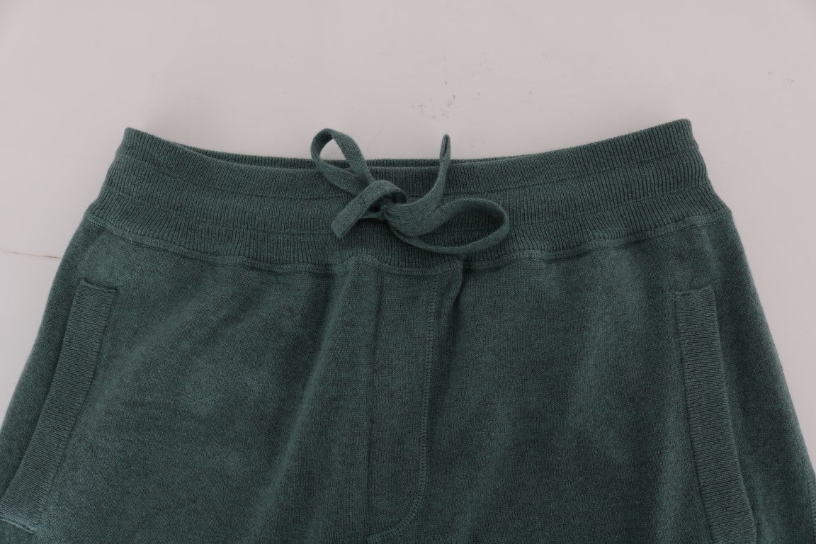 Dolce &amp; Gabbana Elegante grüne Kaschmir-Sporthose