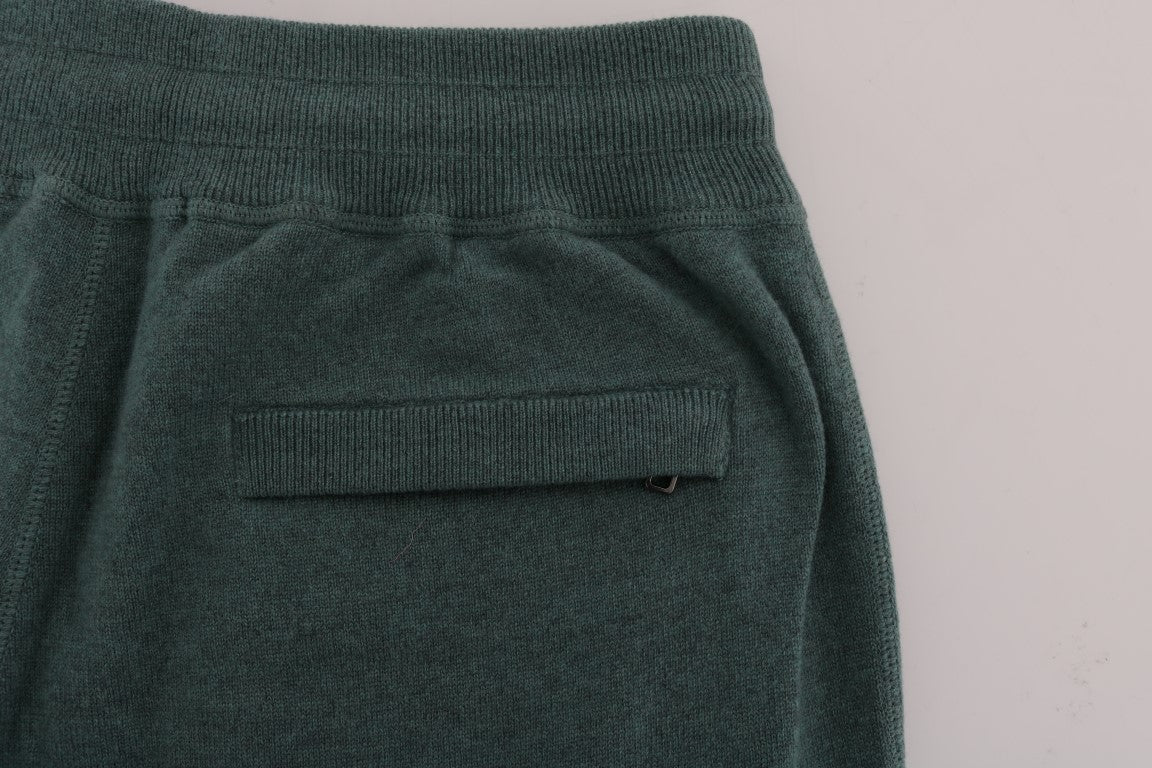 Dolce &amp; Gabbana Elegante grüne Kaschmir-Sporthose