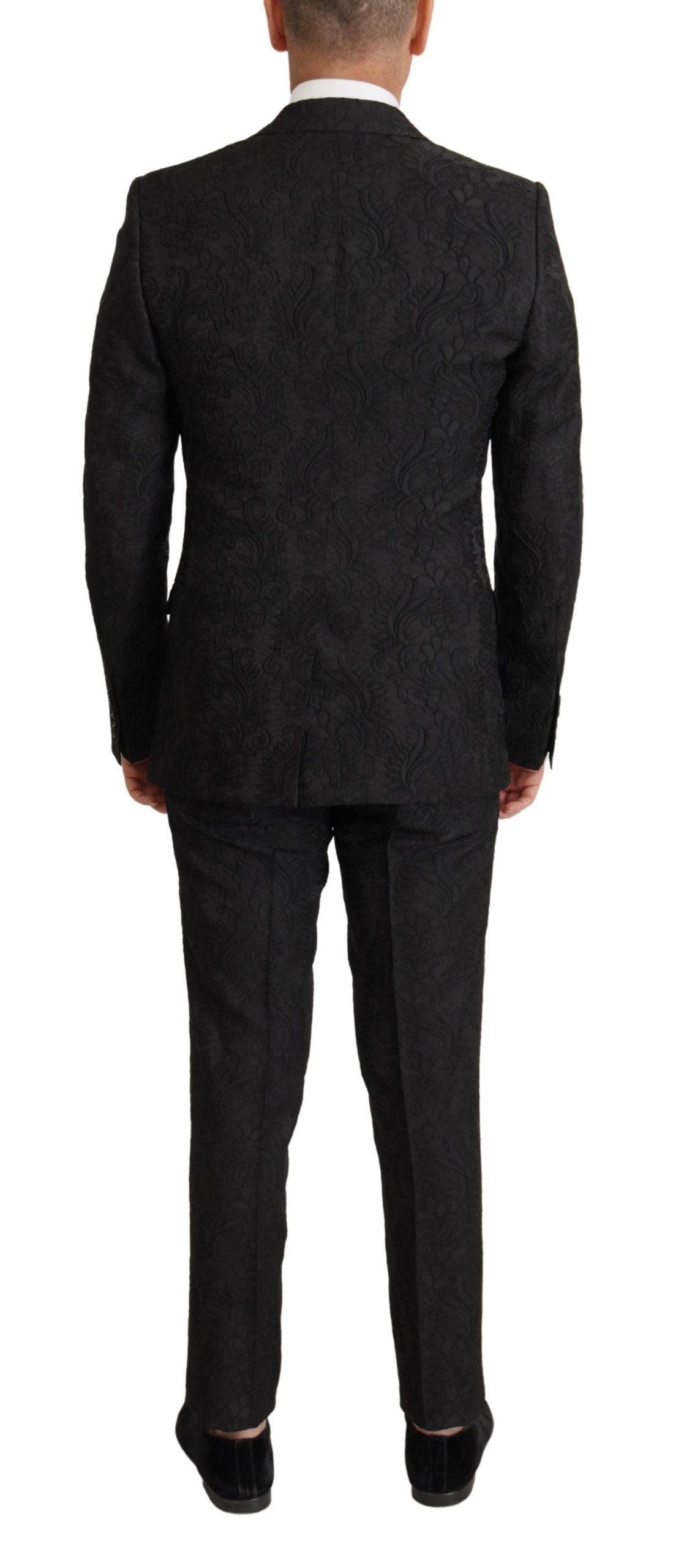 Dolce &amp; Gabbana – Glitzerndes schwarzes Martini-Anzug-Set