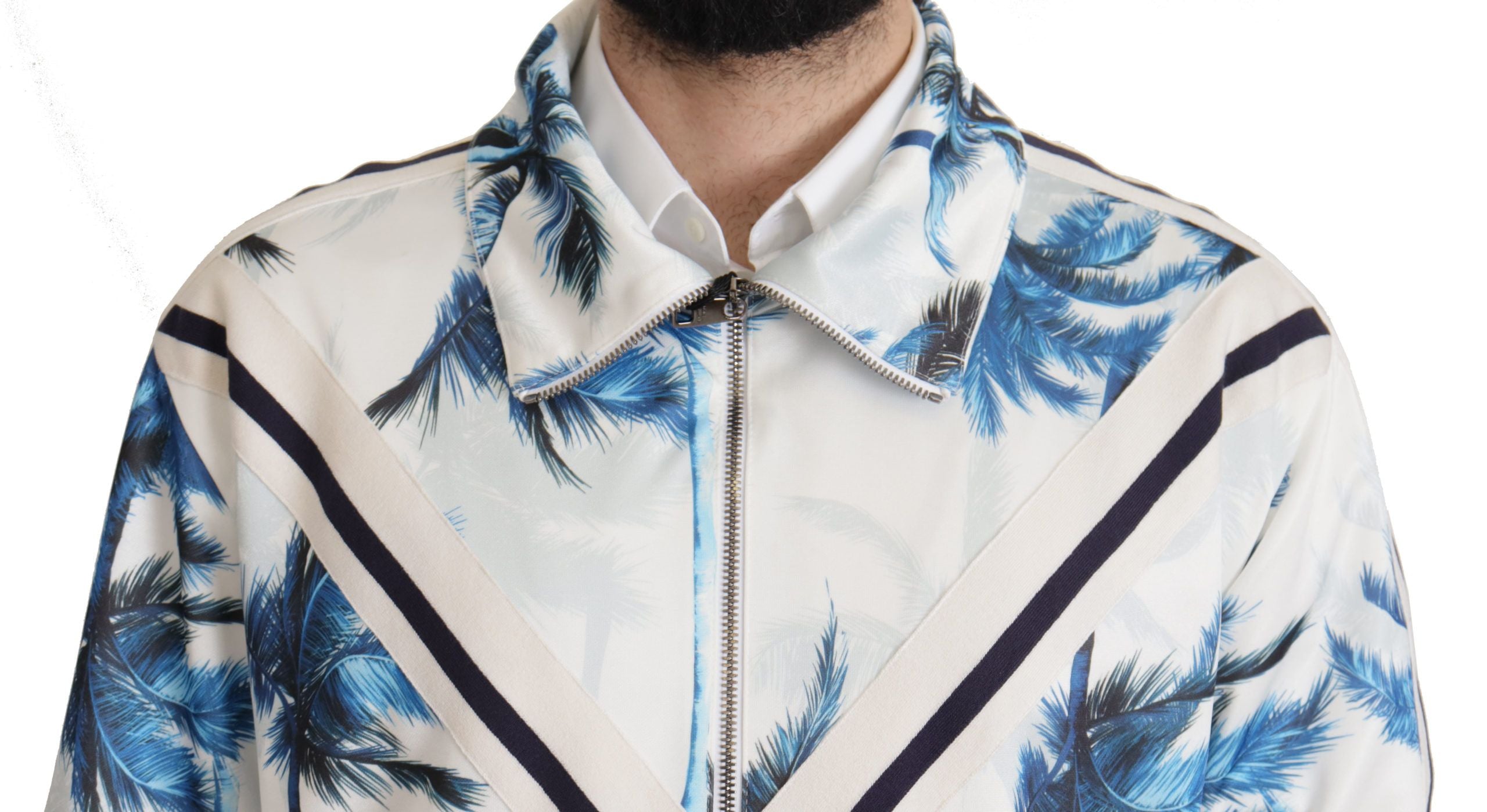 Dolce &amp; Gabbana Schicker mehrfarbiger Pullover mit durchgehendem Reißverschluss