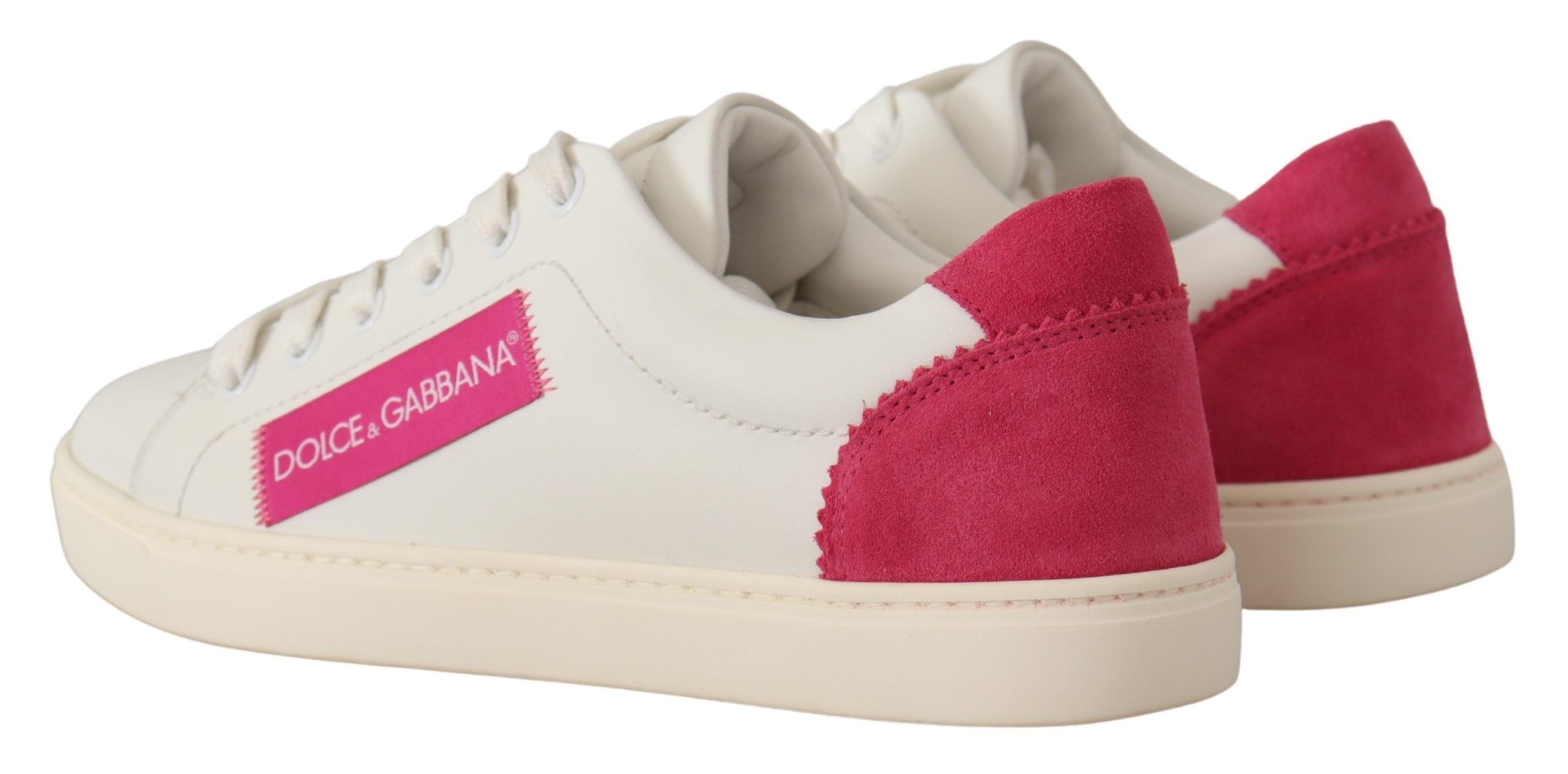 Dolce &amp; Gabbana Elegante weiße Low-Top-Sneakers aus Leder