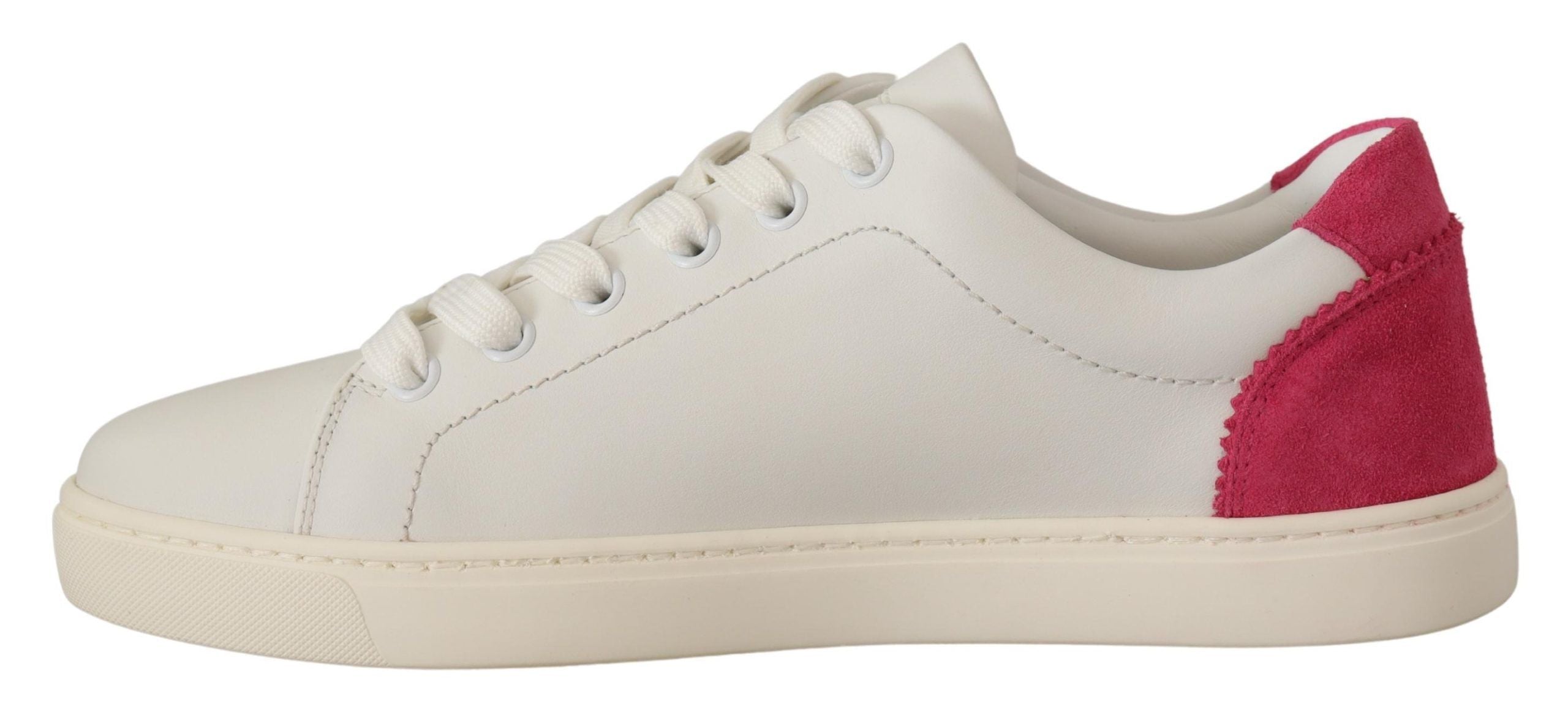 Dolce &amp; Gabbana Elegante weiße Low-Top-Sneakers aus Leder