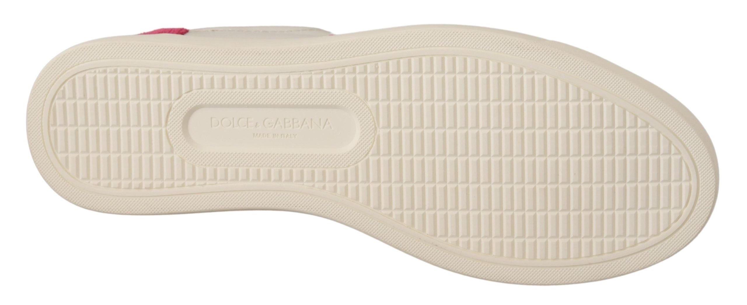 Dolce &amp; Gabbana Elegante weiße Low-Top-Sneakers aus Leder