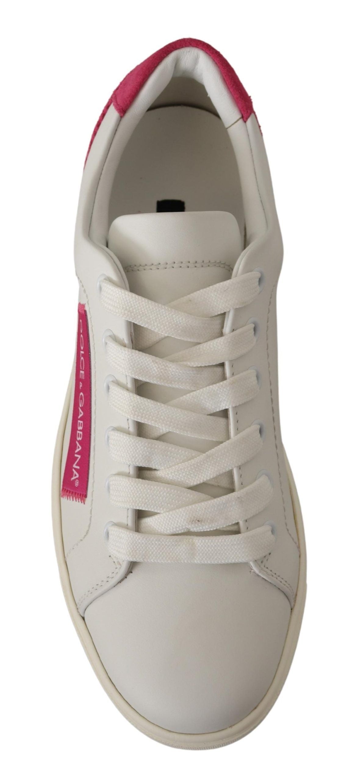Dolce &amp; Gabbana Elegante weiße Low-Top-Sneakers aus Leder