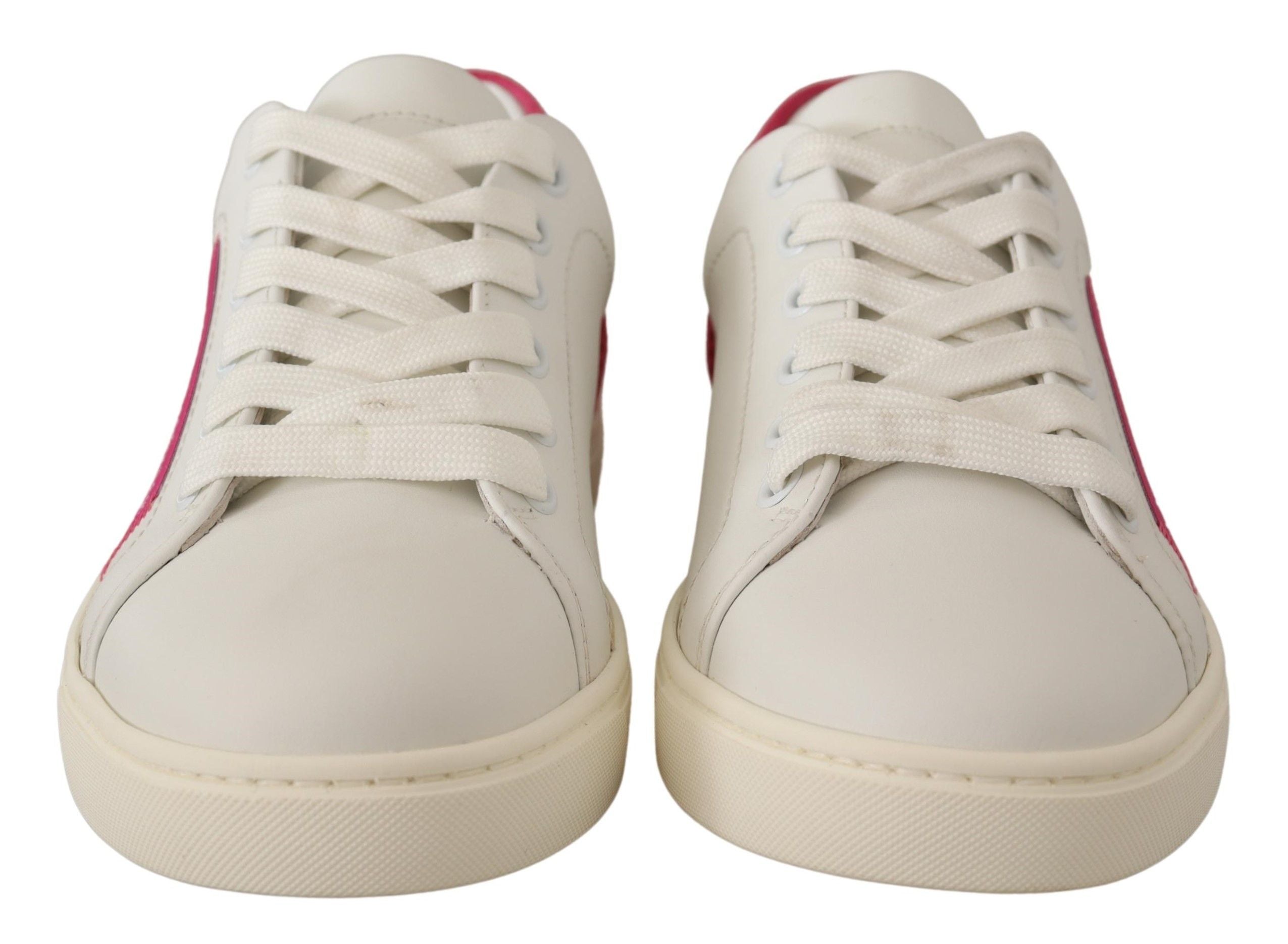 Dolce &amp; Gabbana Elegante weiße Low-Top-Sneakers aus Leder