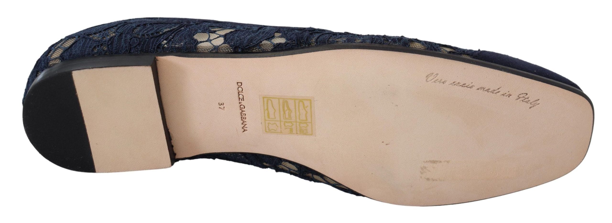 Dolce &amp; Gabbana Elegante blaue Loafer-Flats - Sommer-Chic
