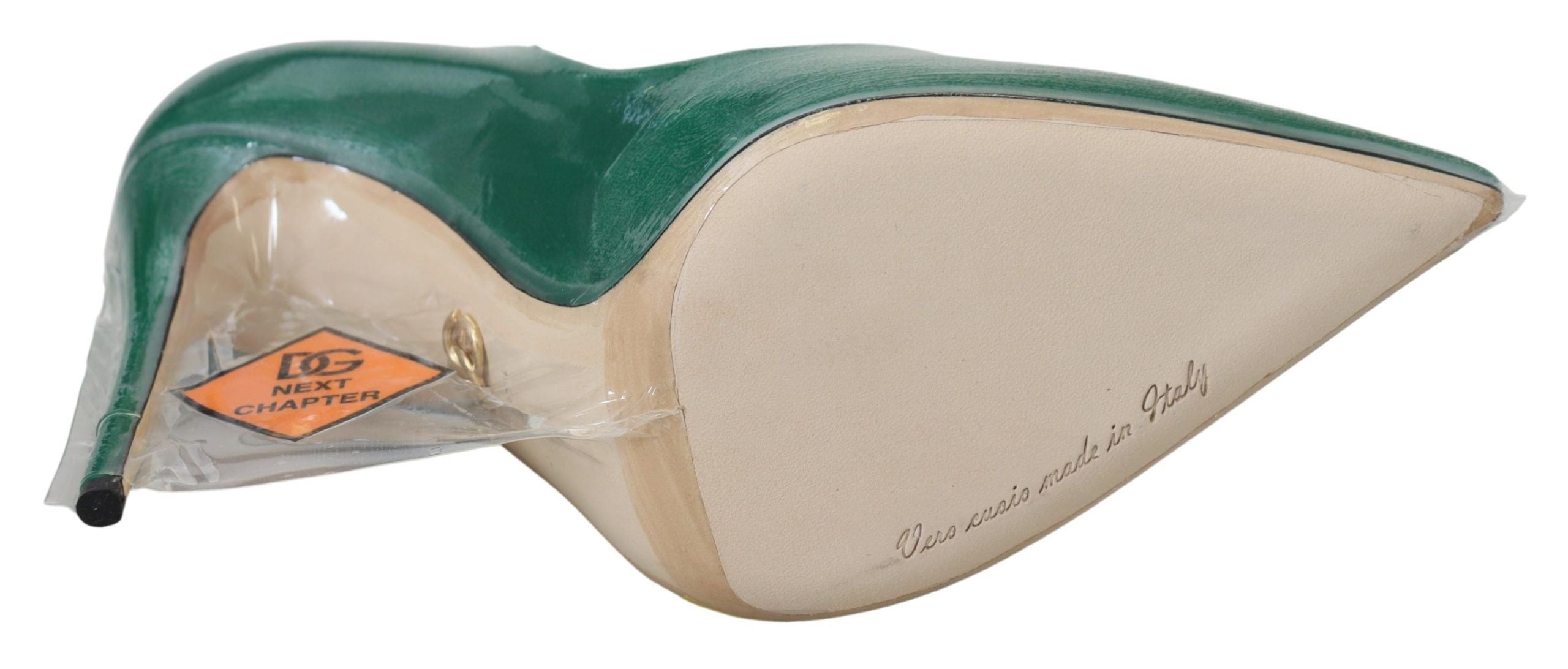 Dolce &amp; Gabbana Smaragdgrüne Elegance Pumps aus Leder