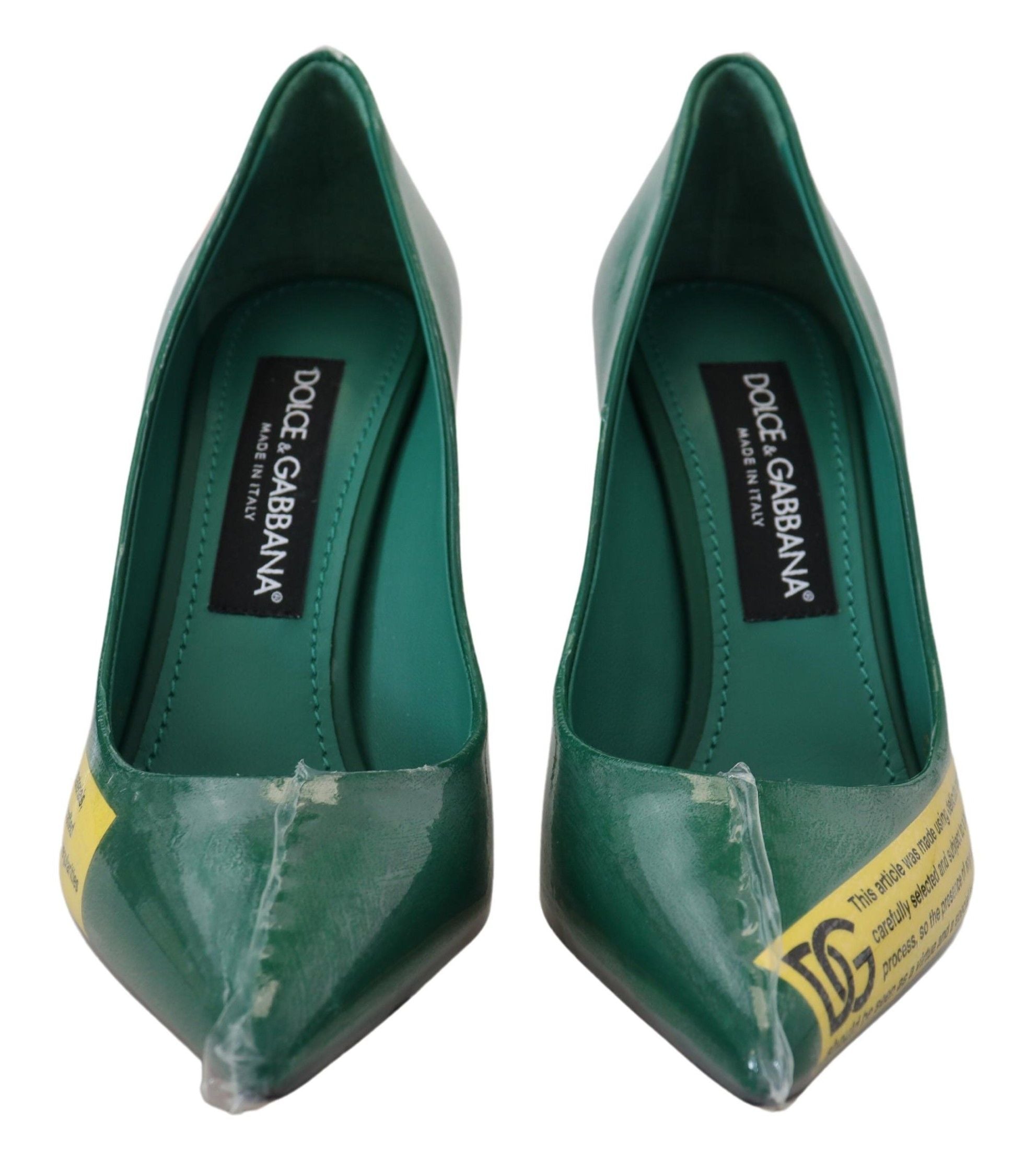 Dolce &amp; Gabbana Smaragdgrüne Elegance Pumps aus Leder