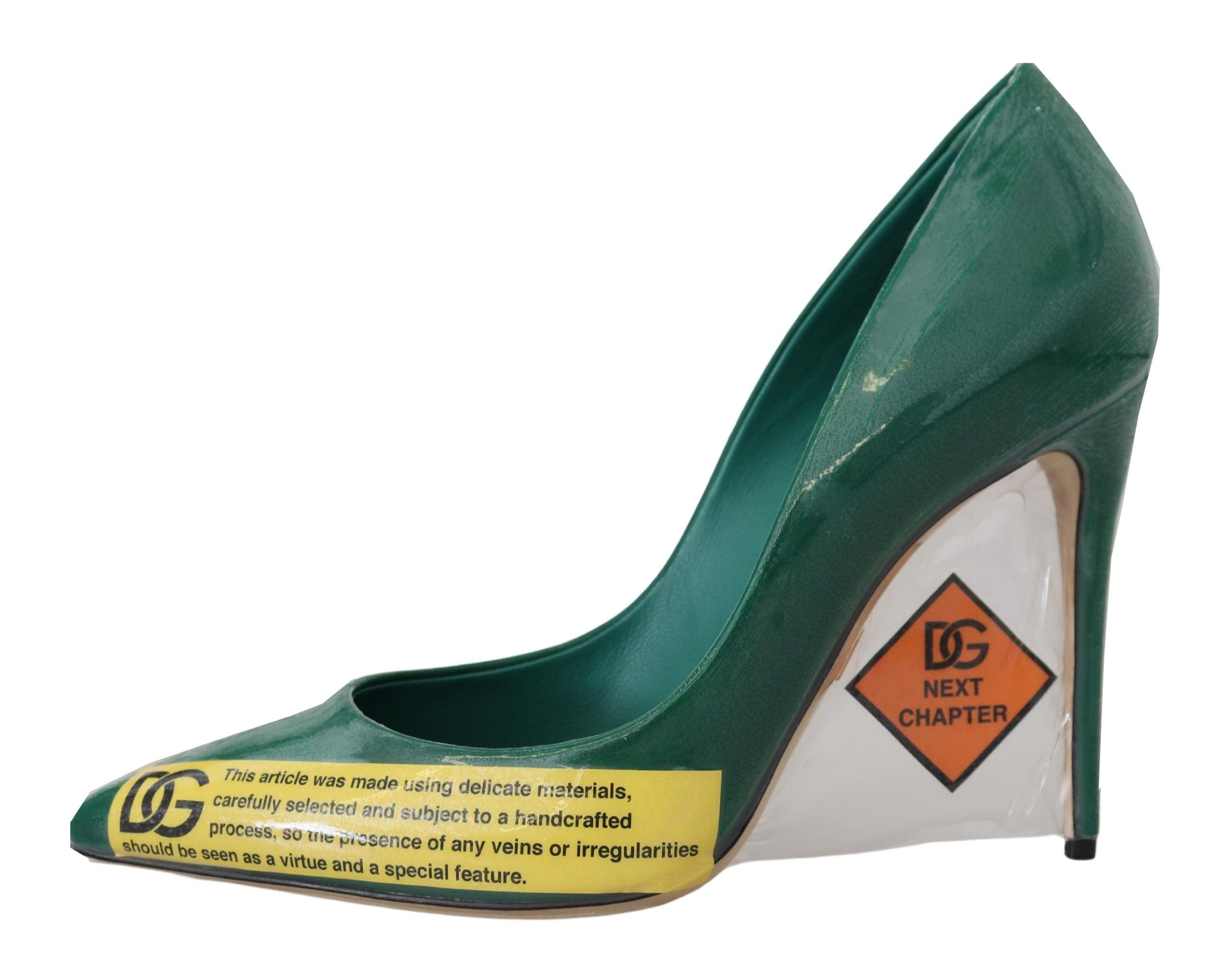 Dolce &amp; Gabbana Smaragdgrüne Elegance Pumps aus Leder