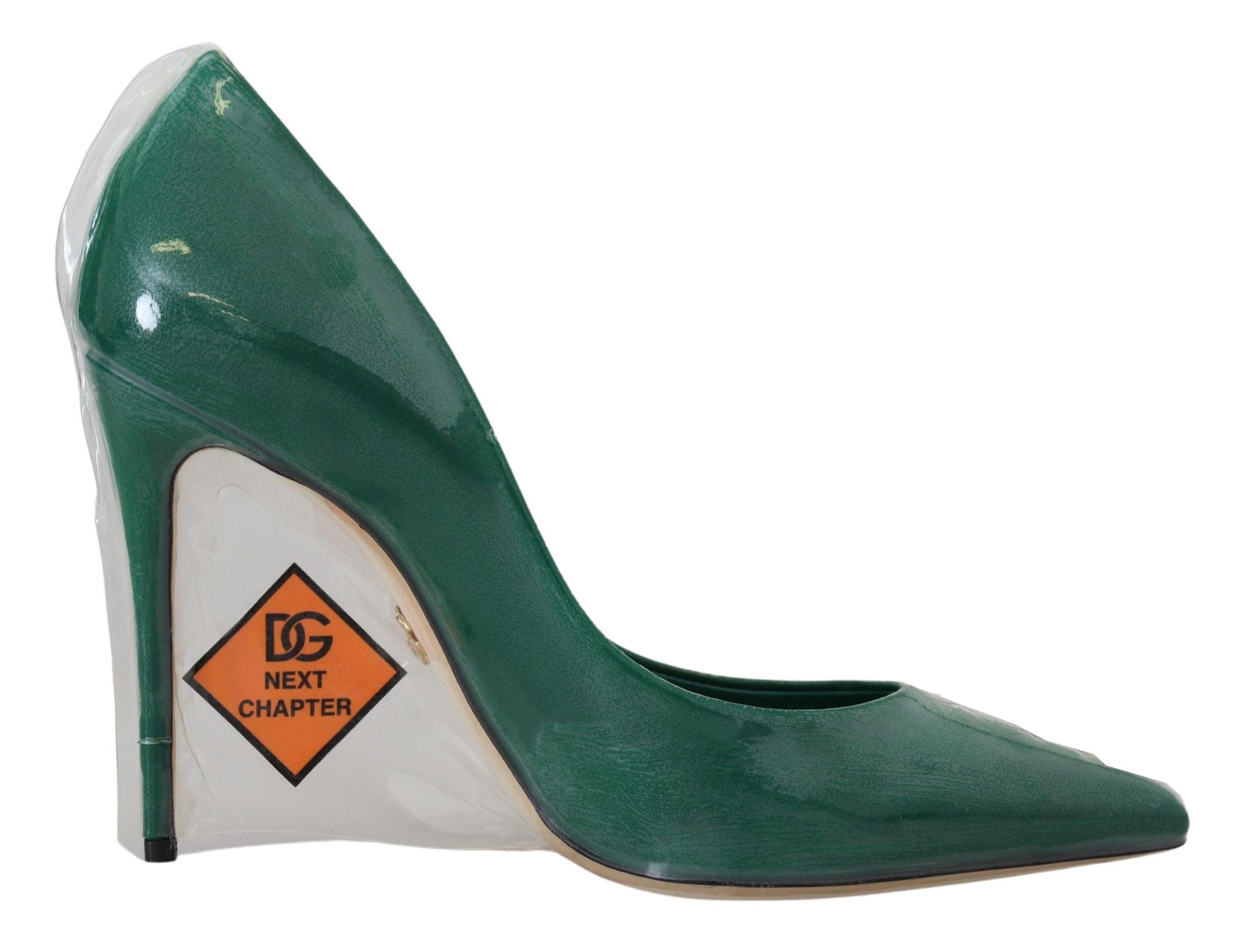 Dolce &amp; Gabbana Smaragdgrüne Elegance Pumps aus Leder