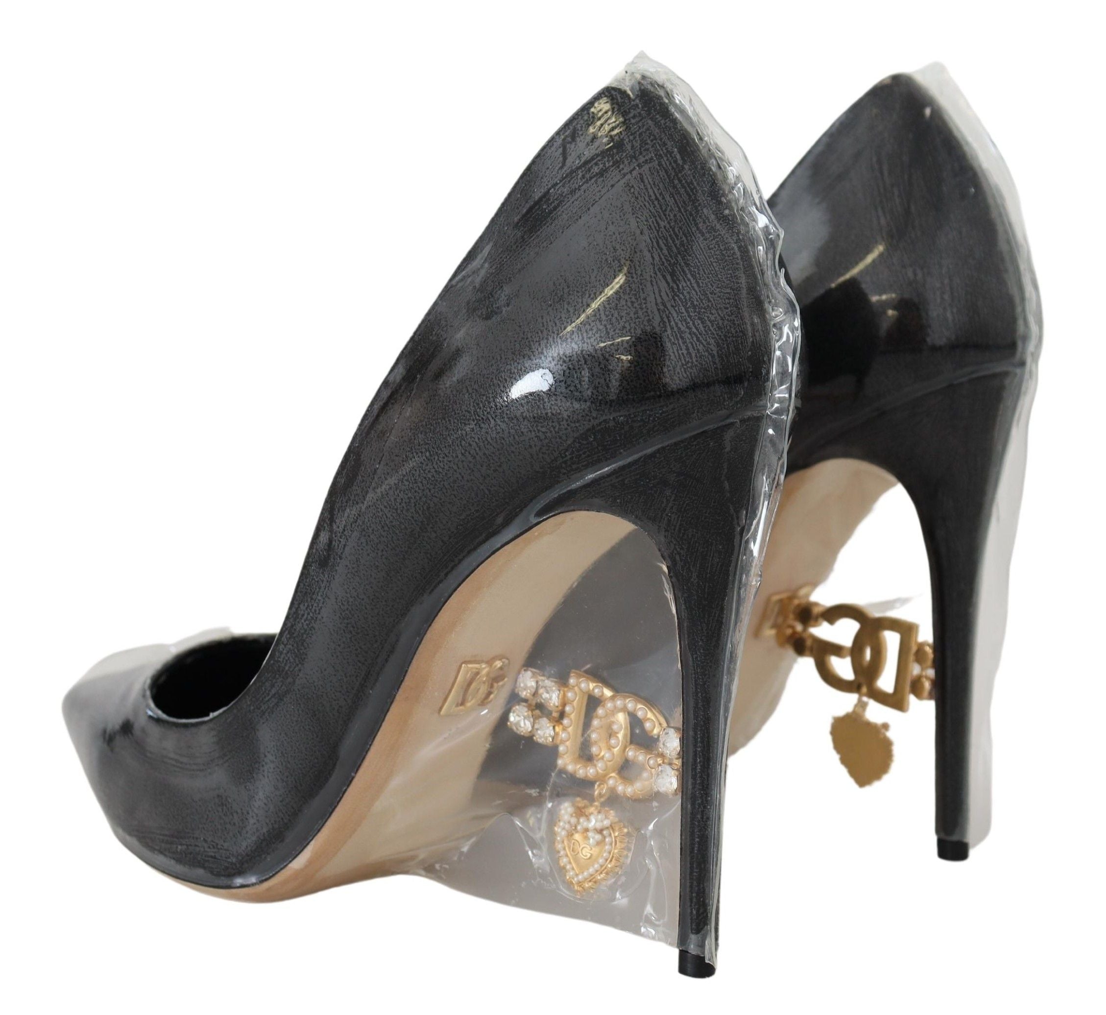 Dolce &amp; Gabbana Pantofi cu toc eleganti, negri și aurii