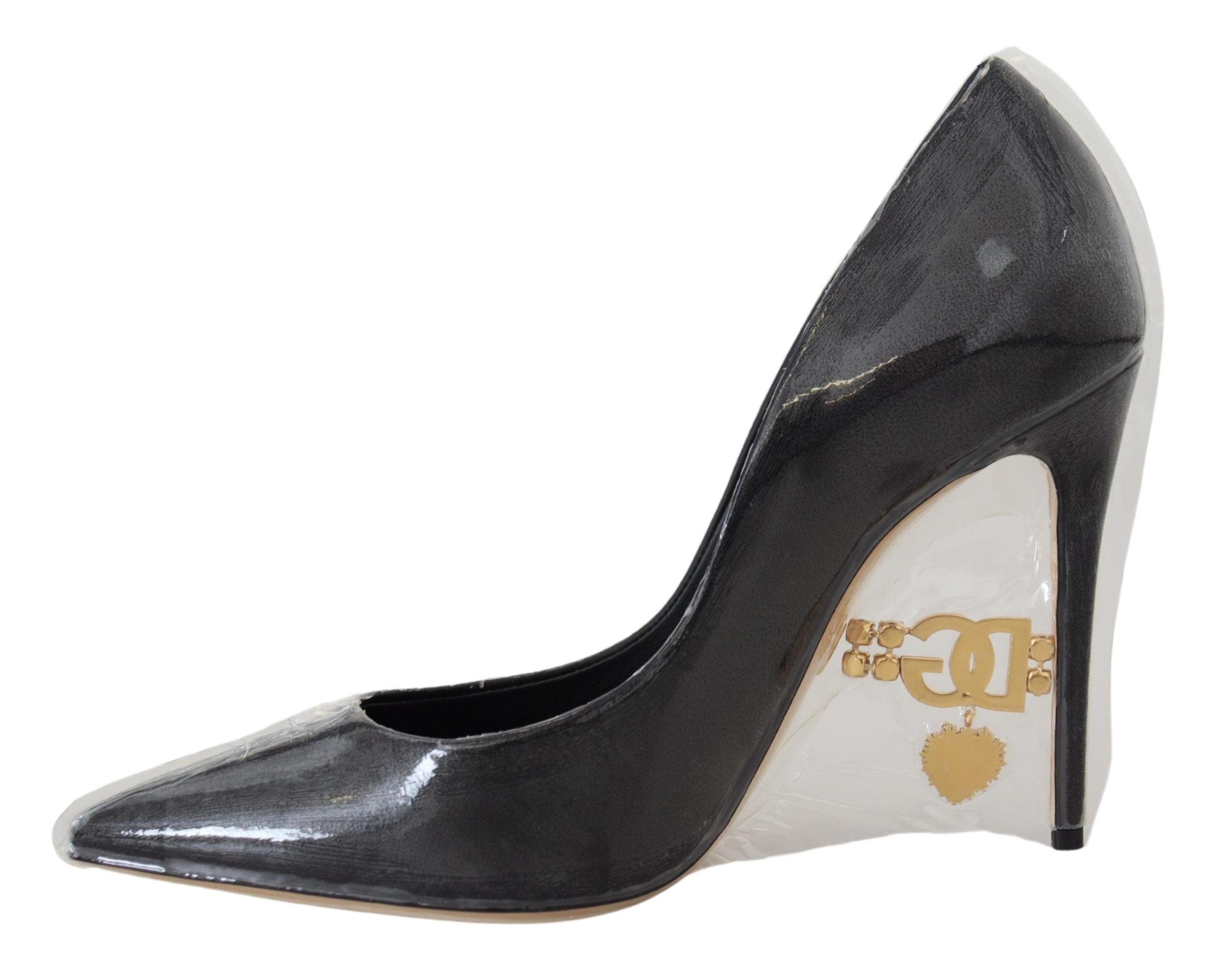 Dolce &amp; Gabbana Pantofi cu toc eleganti, negri și aurii