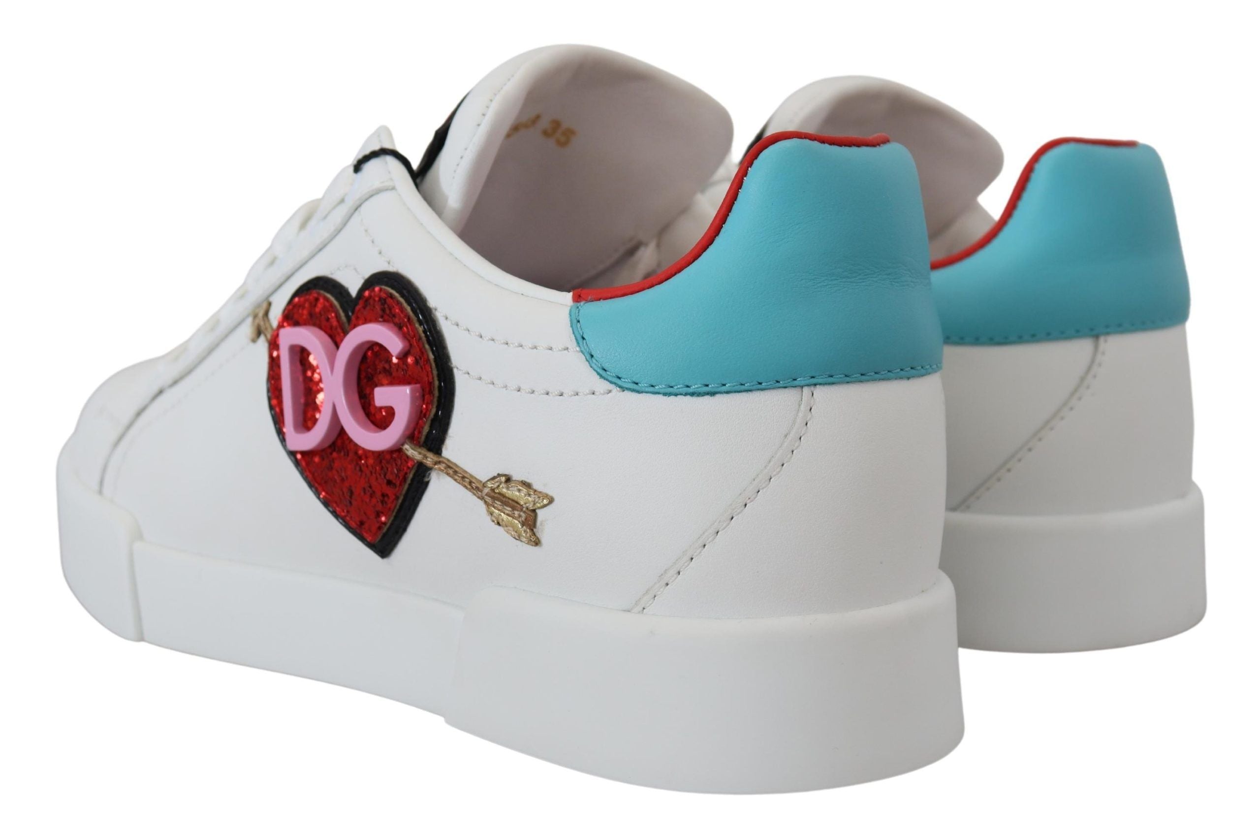 Teniși Dolce &amp; Gabbana Elegant White Portofino din piele