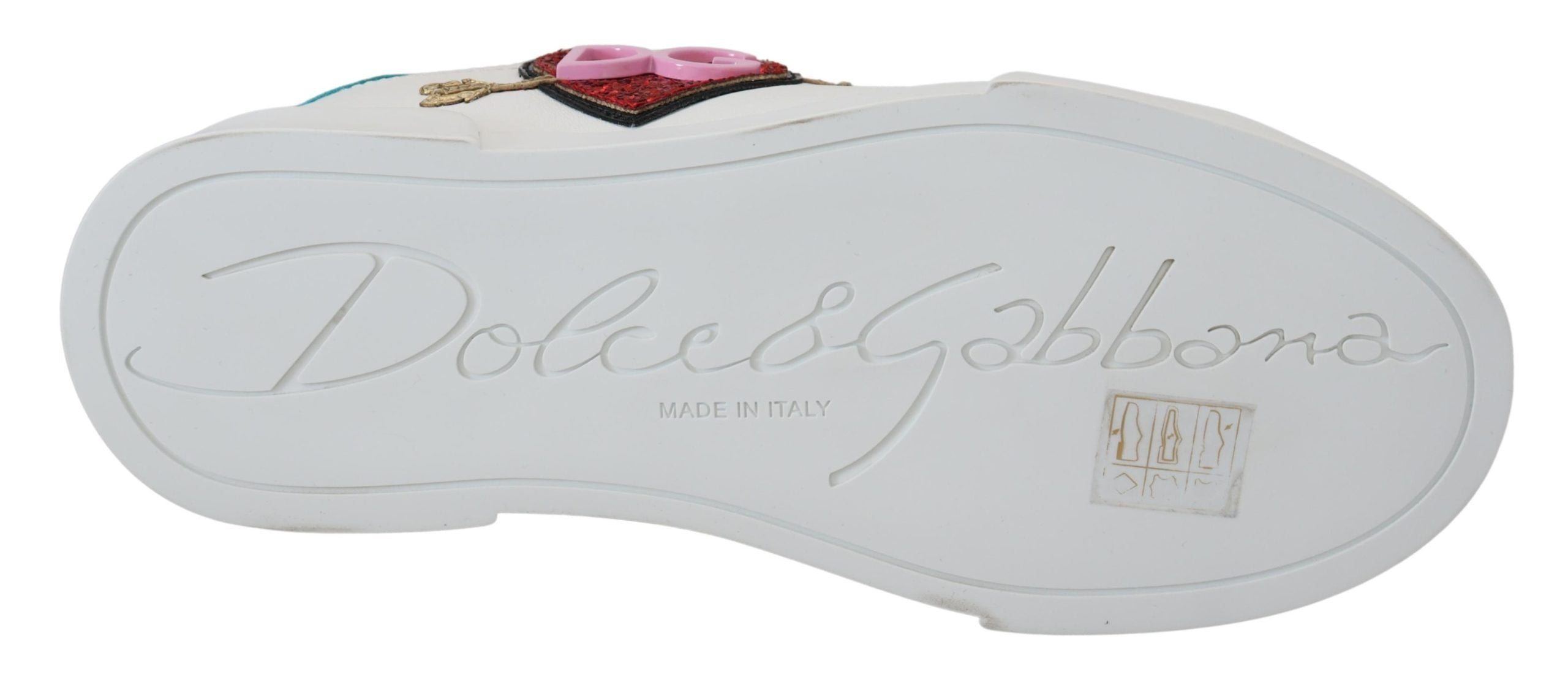 Teniși Dolce &amp; Gabbana Elegant White Portofino din piele