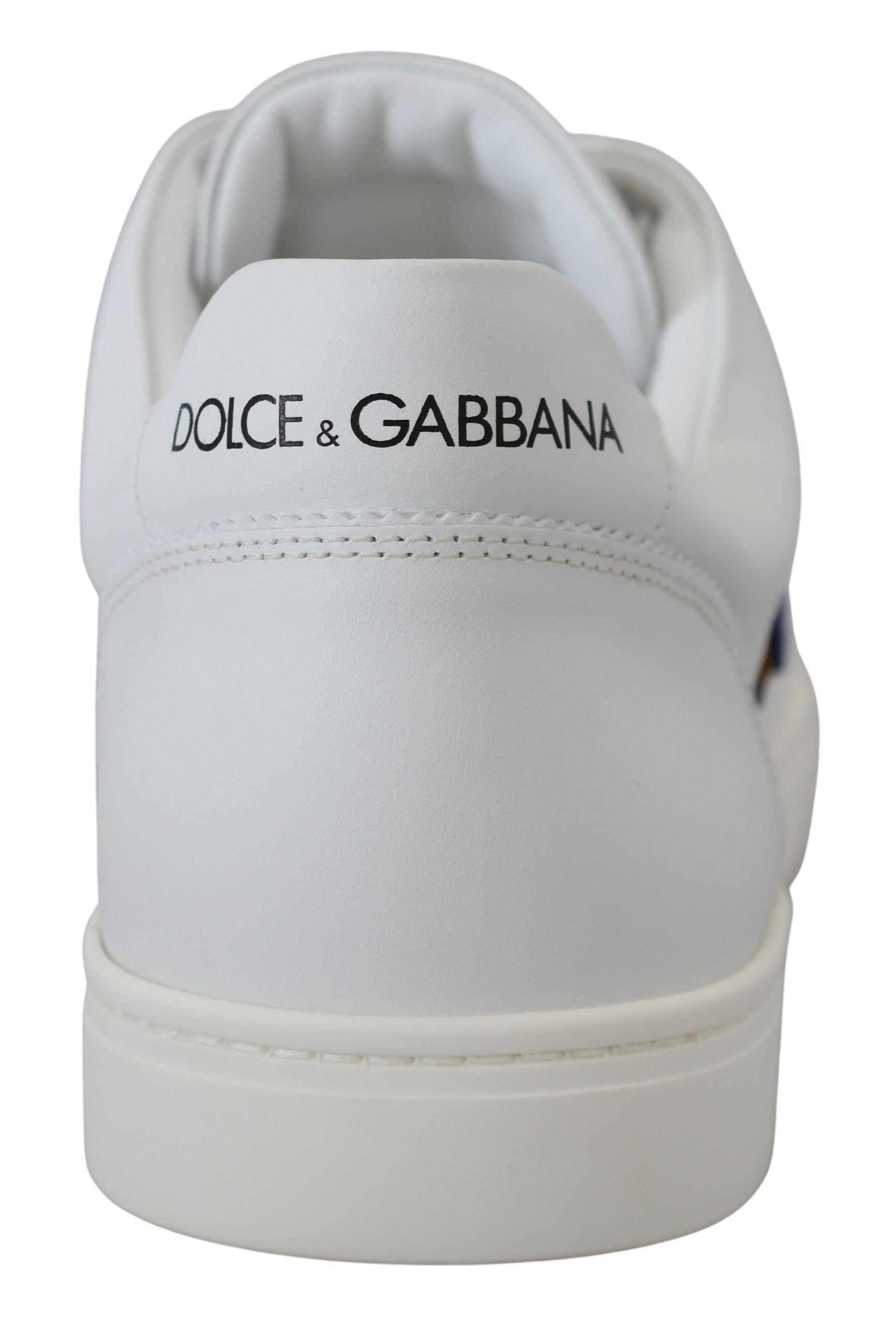 Dolce &amp; Gabbana Elegante weiße Leder Herren Sneakers